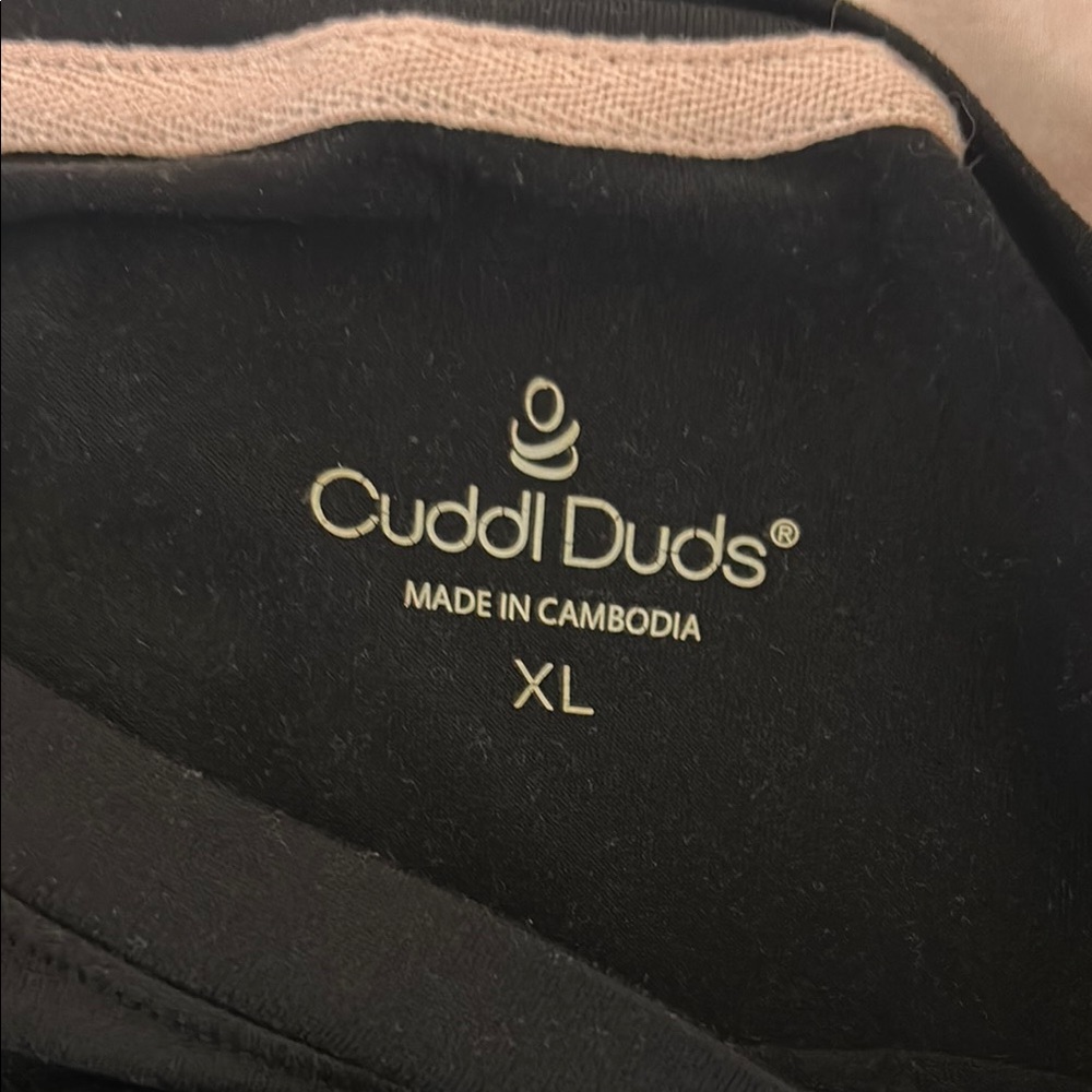 Cuddl Duds Black Pajama Set Intimates Sleepwear - Picture 5 of 5